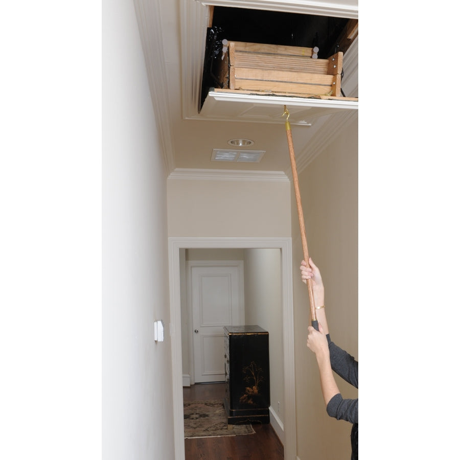 Attic Ease Ladder Pull System Kit - Brass Finish - New Pull Ring