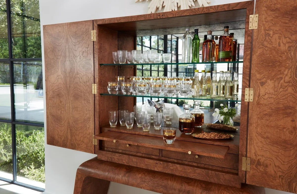 Gold Footed Water Glass