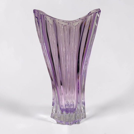 Purple Bohemian Crystal Flower Vase
