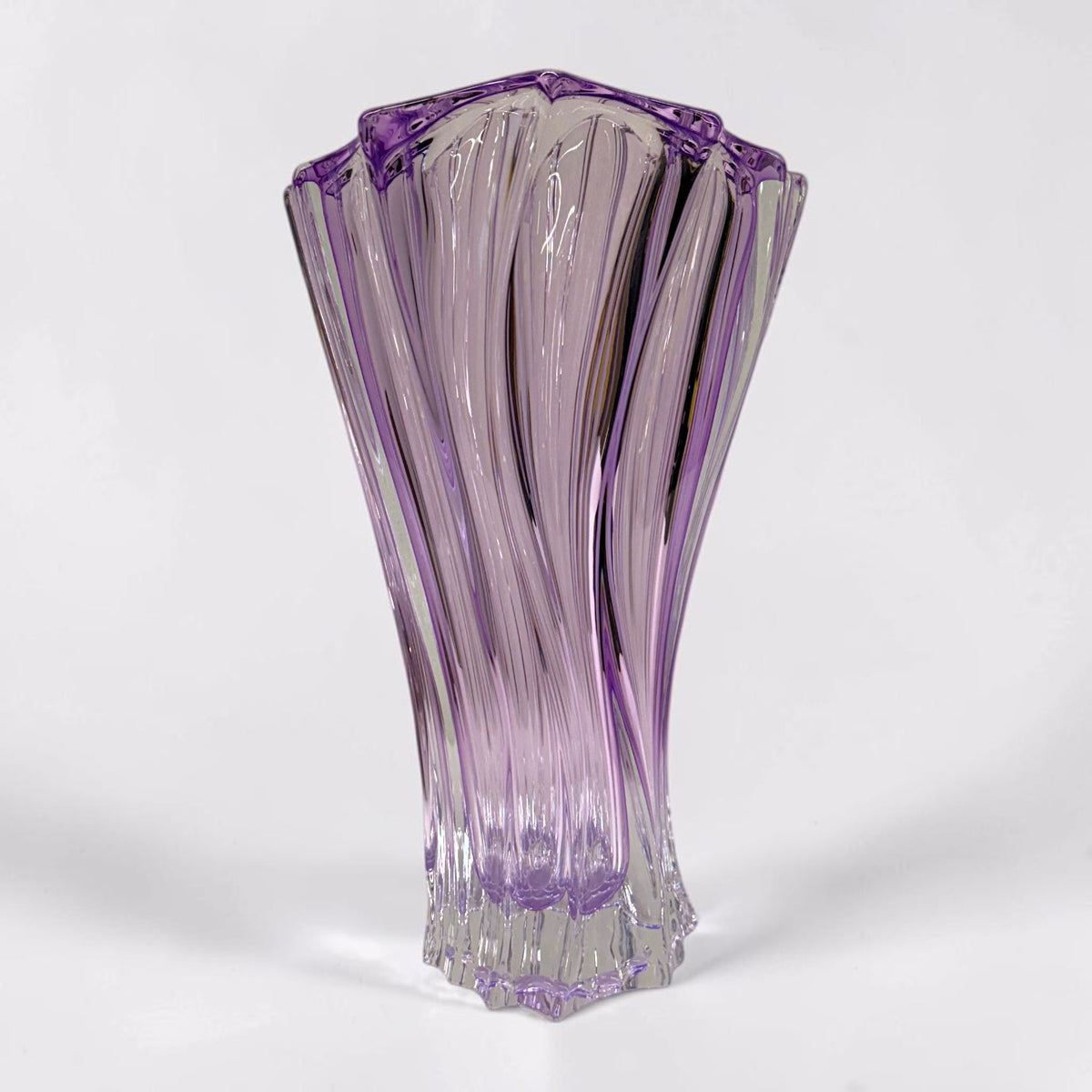 Purple Bohemian Crystal Flower Vase