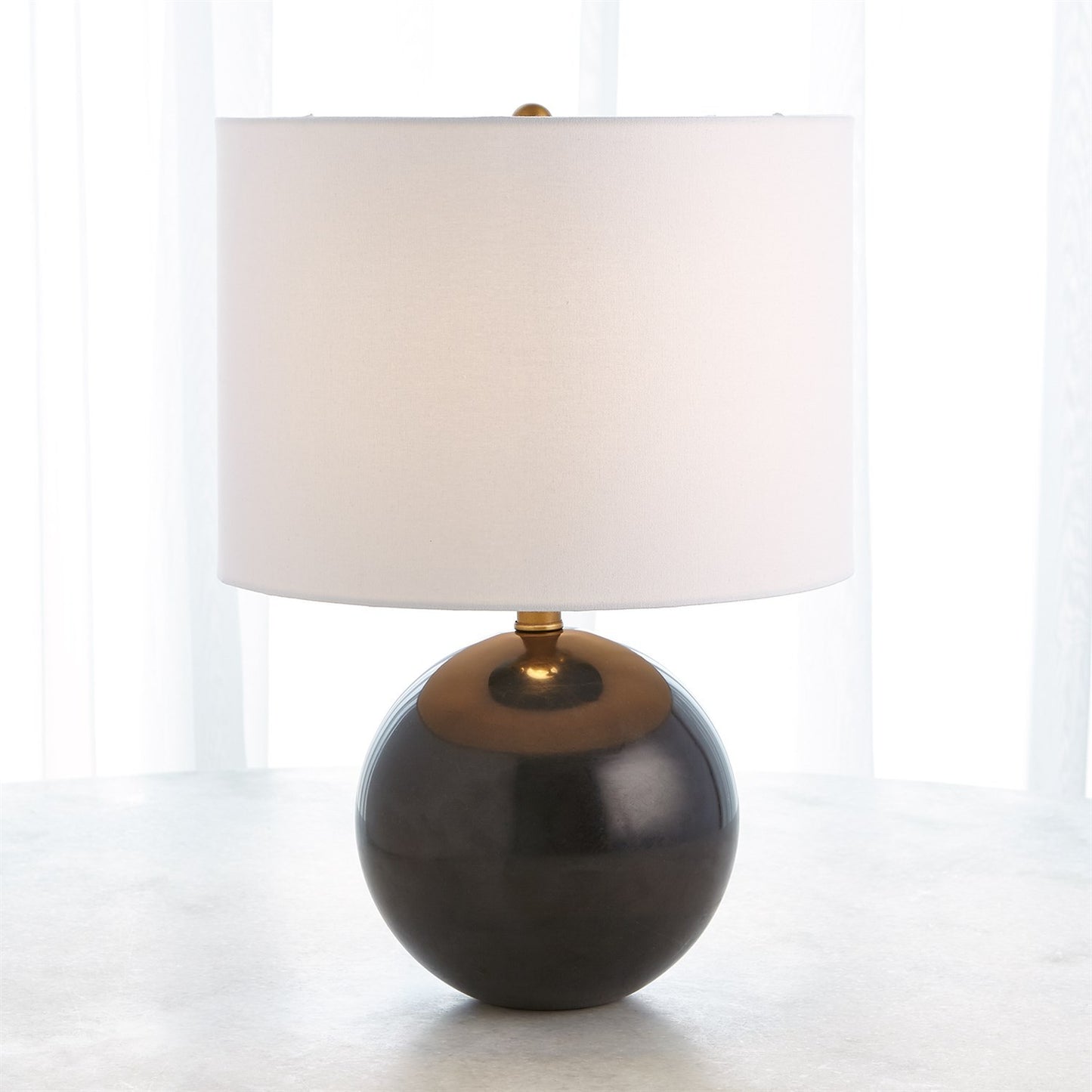 Marble Sphere Lamp - Black