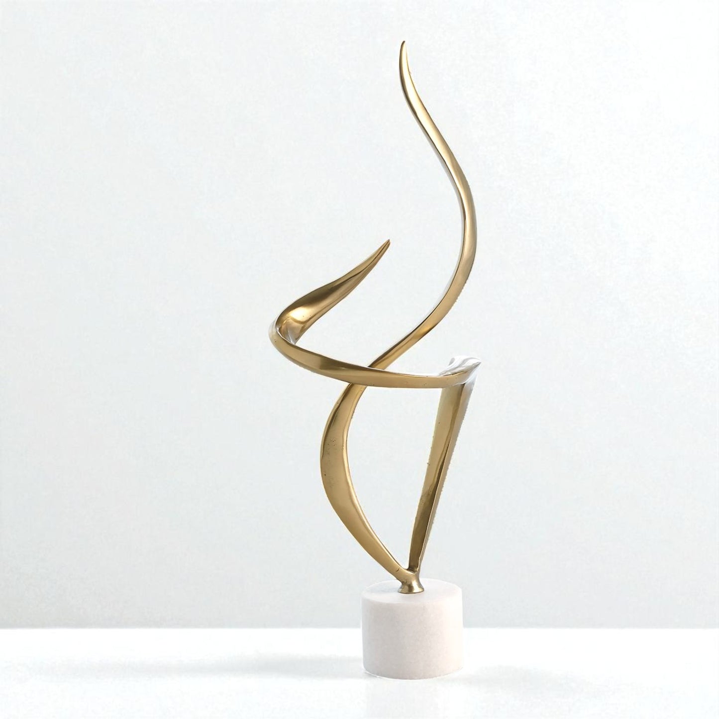 Swirl Sculpture - Antique Brass