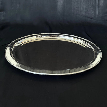 Luxury Silver Plated Brass Oval Serving Tray