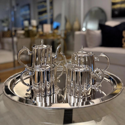 Luxury Silver Plated Brass Oval Serving Tray