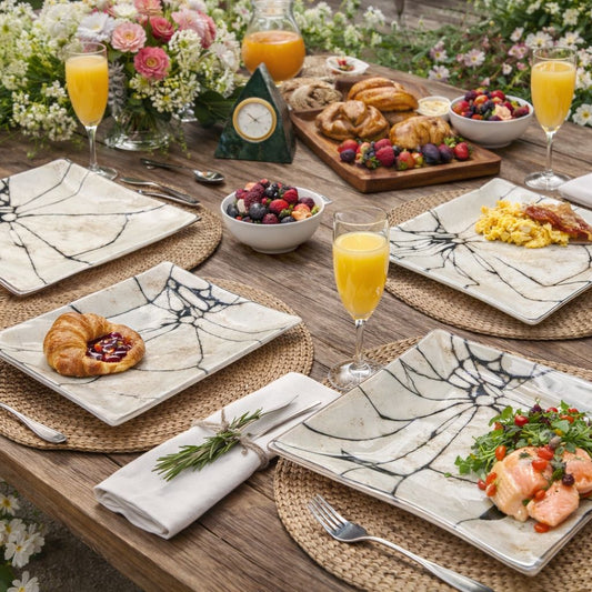 Custom-Made Glass Fused Plates (Set of 4)