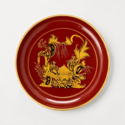 20” Chinoiserie Tole Tray & Stand