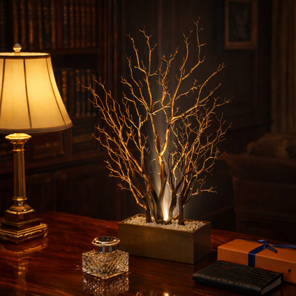 Gold Dormant Tree w/ Pot