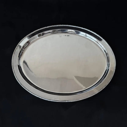 Luxury Silver Plated Brass Oval Serving Tray