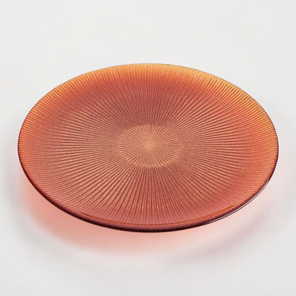 Noel Glass Platter - Orange Glitter
