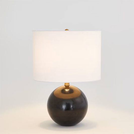 Marble Sphere Lamp - Black