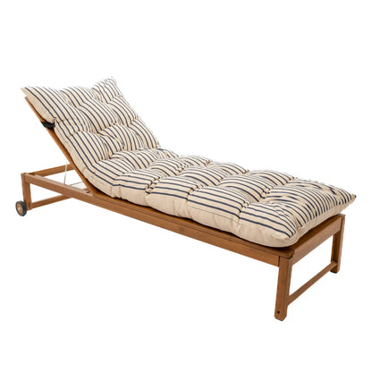 Ocean Stripe Woven Outdoor Lounger Cushion