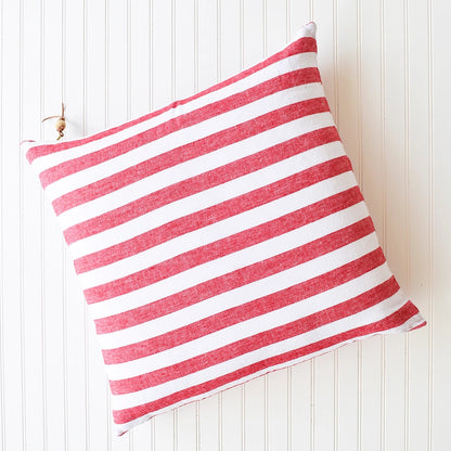 Red & White Stripe Pillow