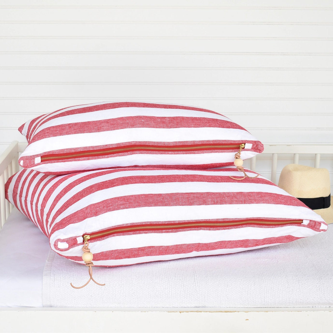 Red & White Stripe Pillow