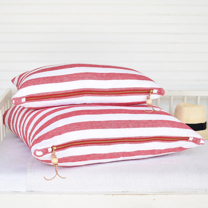 Red & White Stripe Pillow
