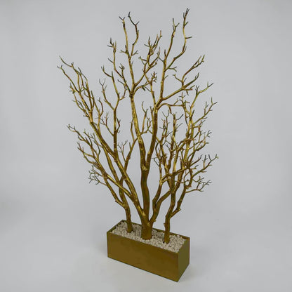 Gold Dormant Tree w/ Pot