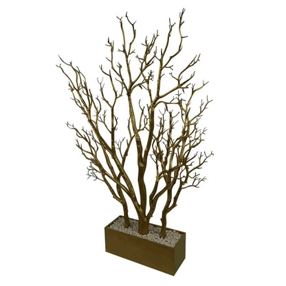Gold Dormant Tree w/ Pot