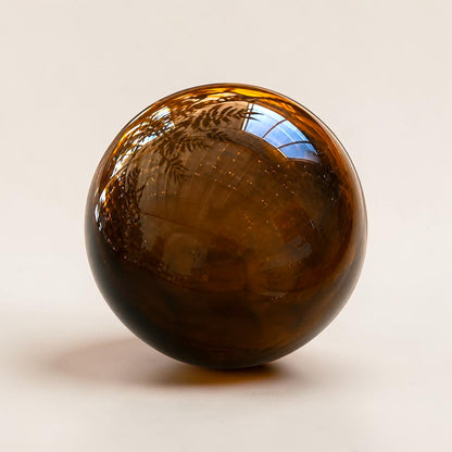 Recycled Glass Balls - Set of 6 - Amber