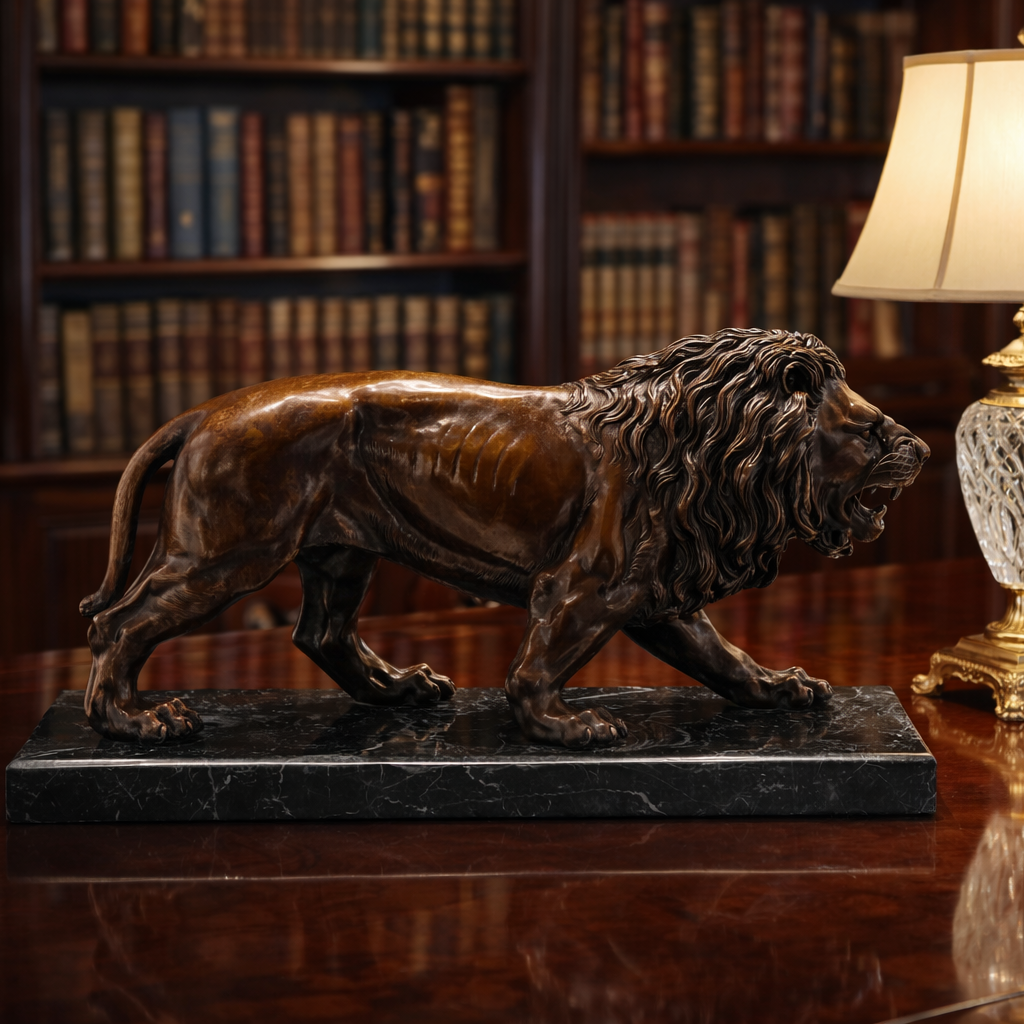 Bronze Lion Sculpture