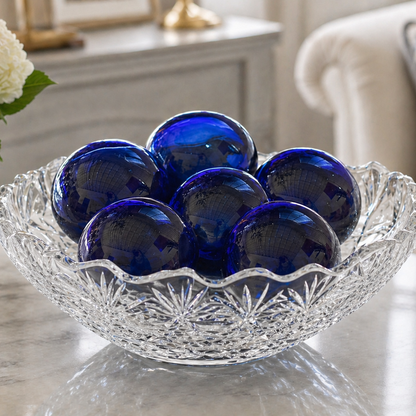 Recycled Glass Balls - Set of 6 - Blue