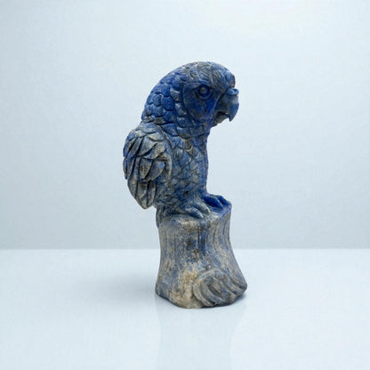 2.4" Natural Lapis Parrot Gemstone Carving