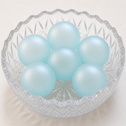 Recycled Glass Balls - Set of 6 - Frosted