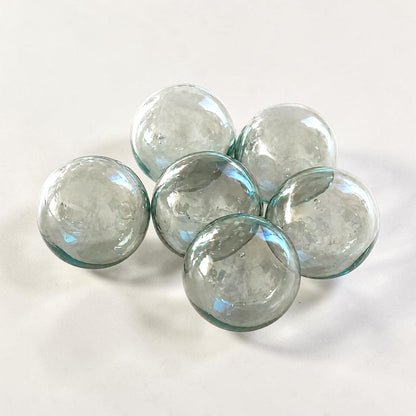 Recycled Glass Balls - Set of 6 - Clear