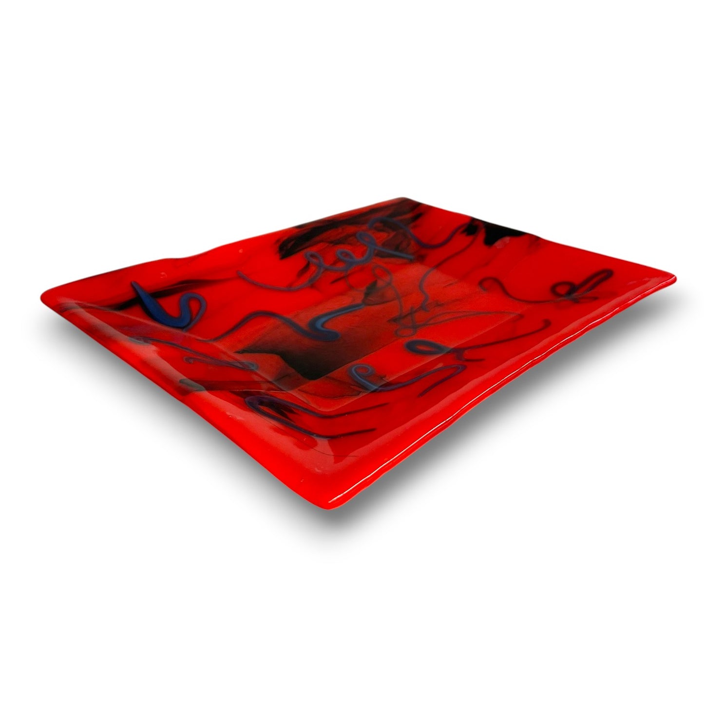 Custom-Made Glass Fused Rectangle Tray