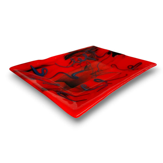 Custom-Made Glass Fused Rectangle Tray