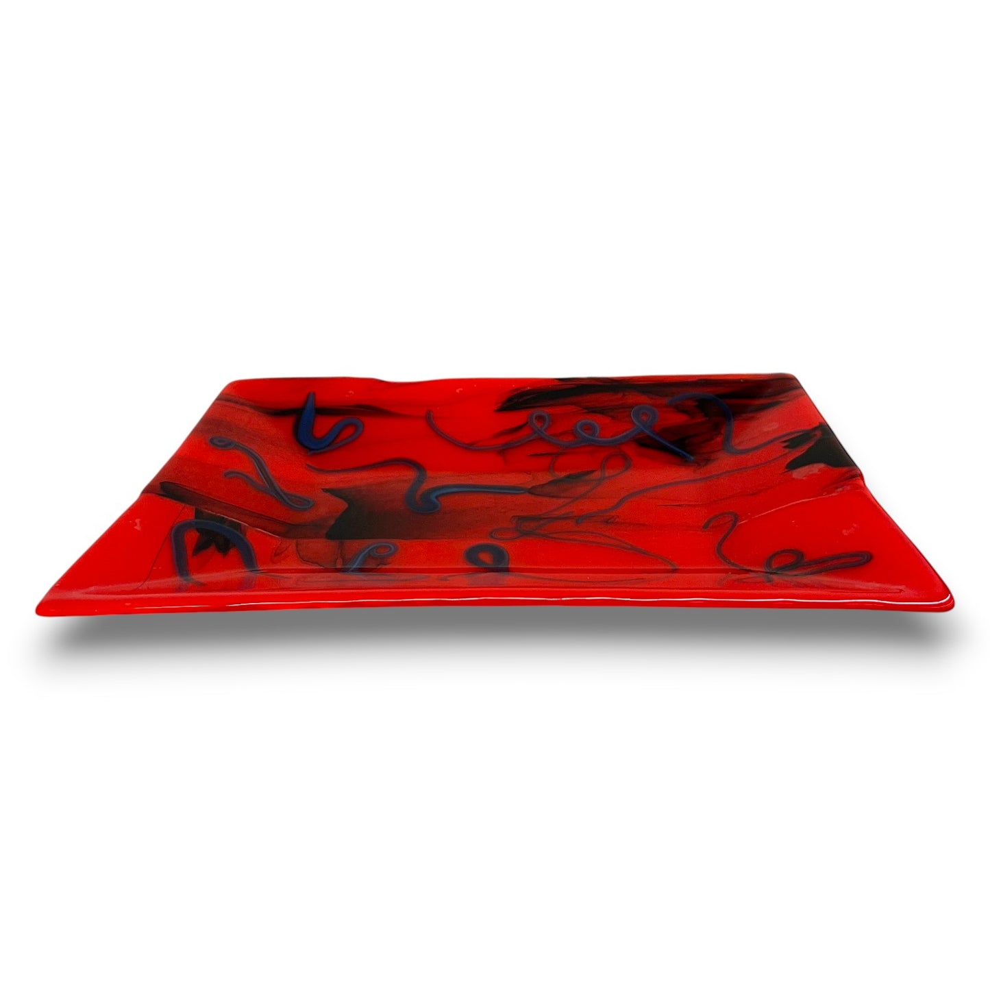 Custom-Made Glass Fused Rectangle Tray
