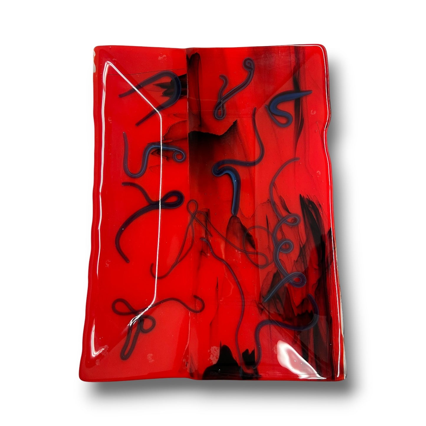 Custom-Made Glass Fused Rectangle Tray