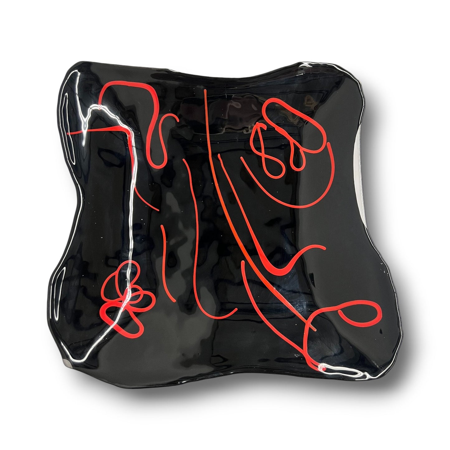 Custom-Made Glass Fused Square Plate