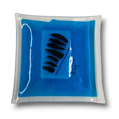 Custom-Made Glass Fused Square Plate
