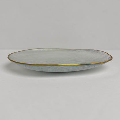 Gold Trim Glass Dinner Plates (Set of 6)