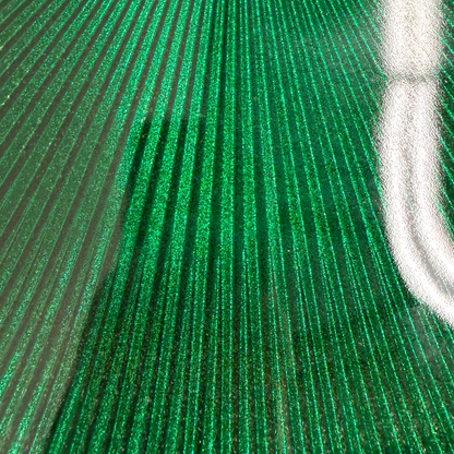 Noel Glass Platter - Pine Green Glitter
