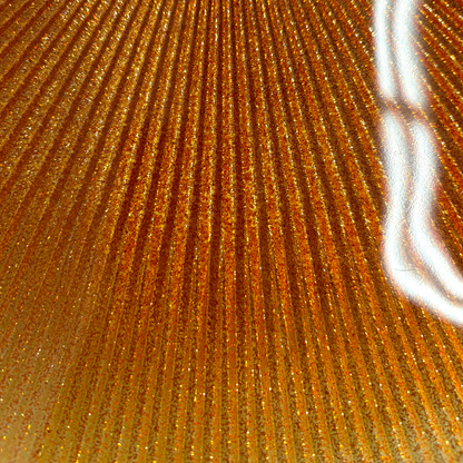 Noel Glass Platter - Orange Glitter
