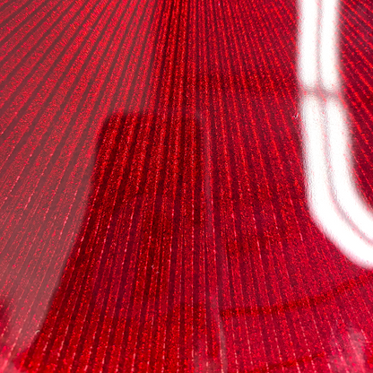 Noel Glass Platter - Red Glitter