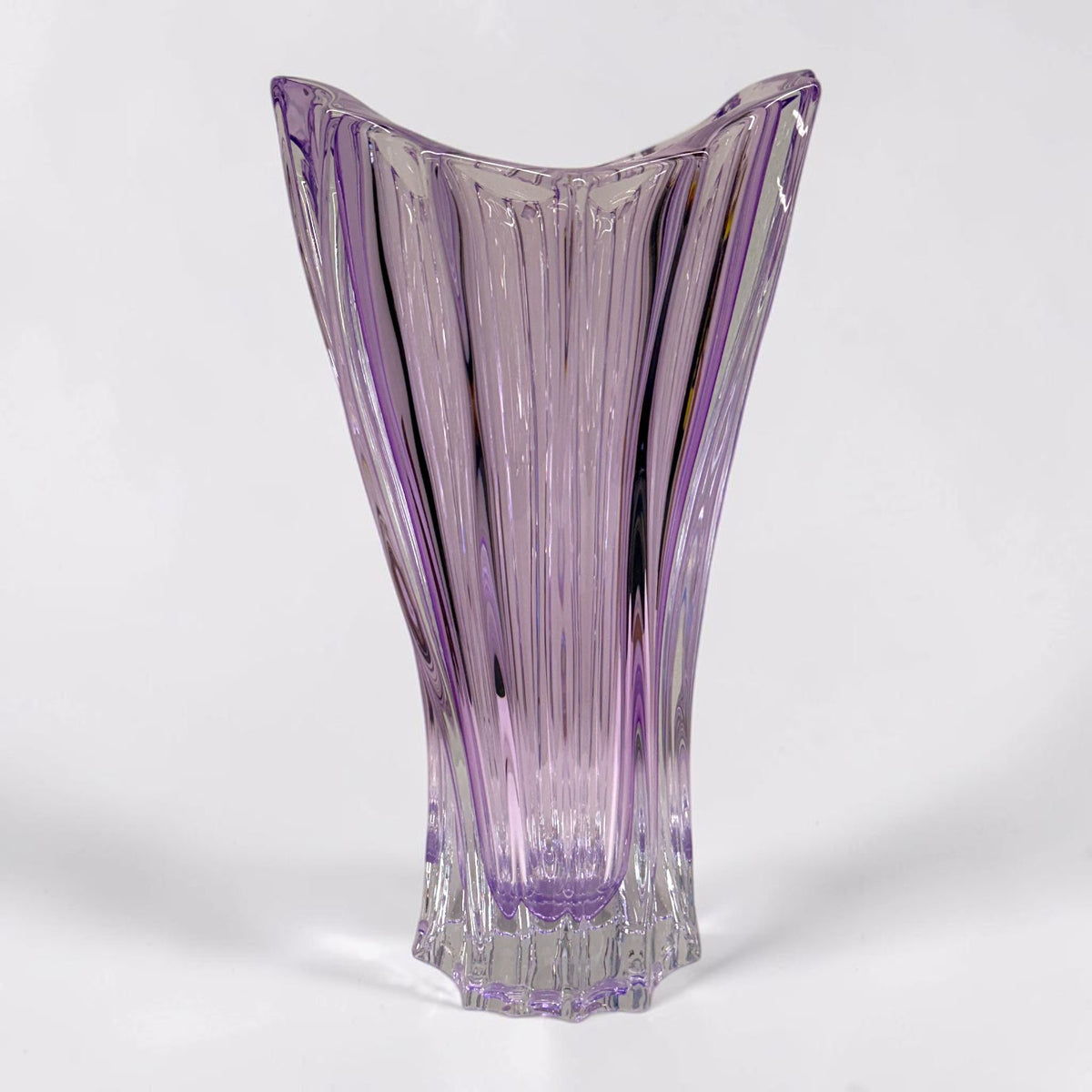 Purple Bohemian Crystal Flower Vase