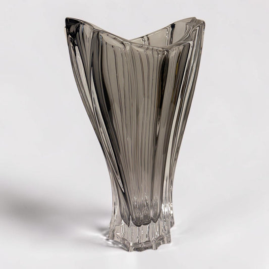 Grey Bohemian Crystal Flower Vase