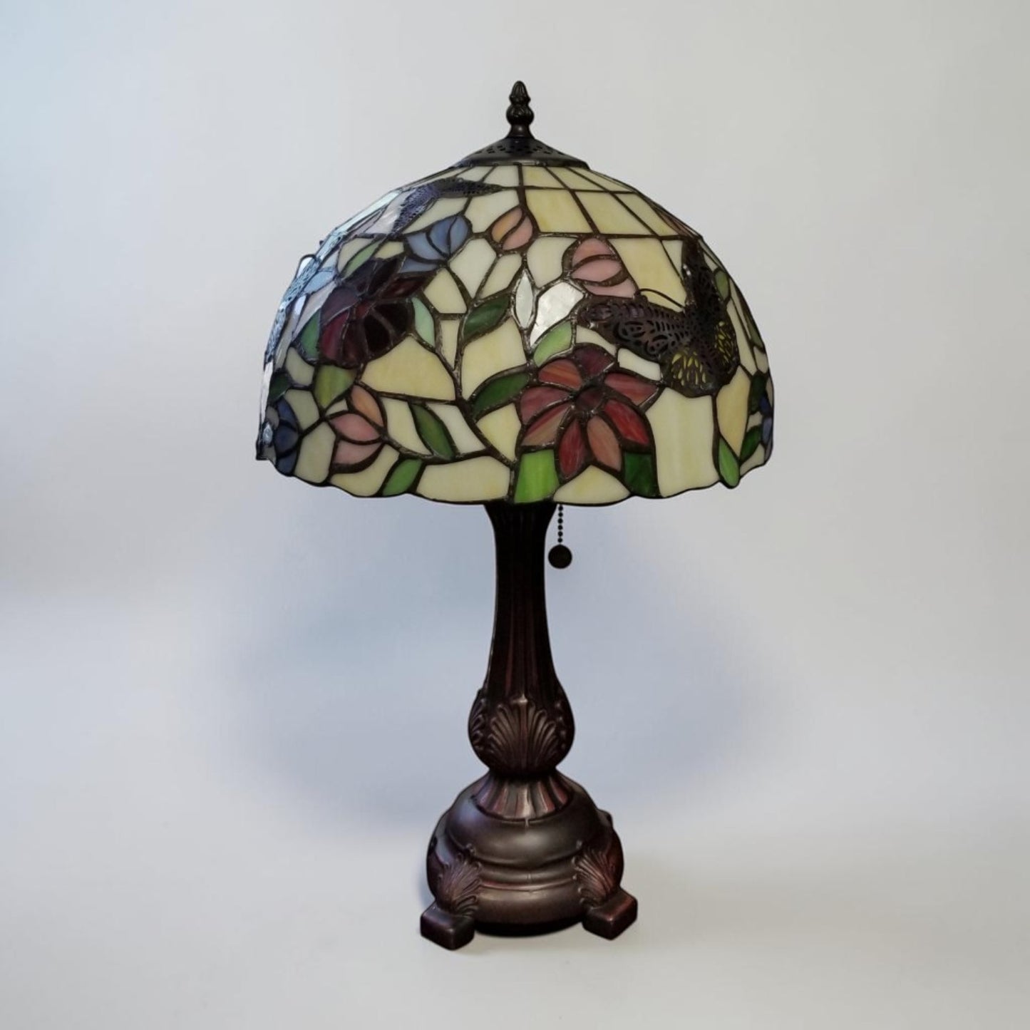 19" Tiffany Style Butterfly Table Lamp