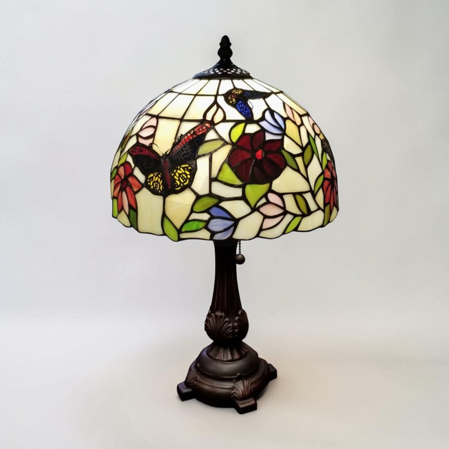 19" Tiffany Style Butterfly Table Lamp