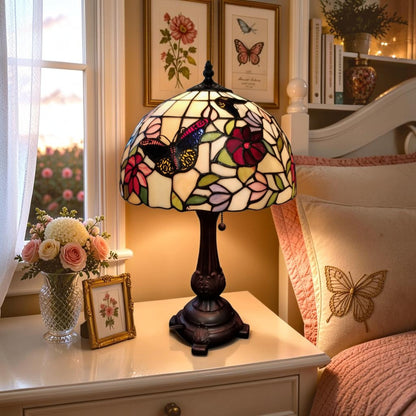 19" Tiffany Style Butterfly Table Lamp