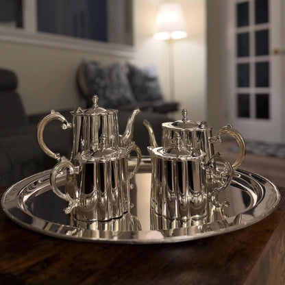 Luxury Silver Plated Brass Oval Serving Tray