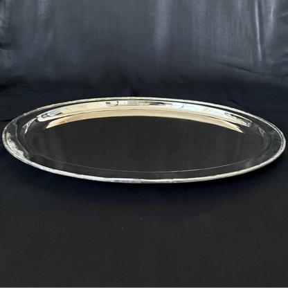 Luxury Silver Plated Brass Oval Serving Tray