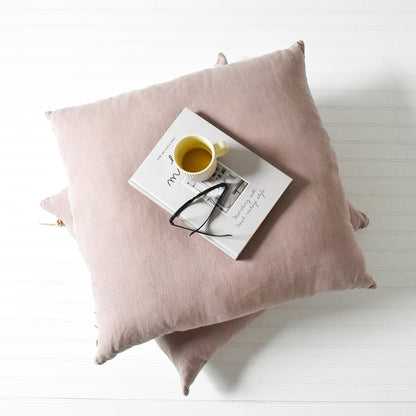 Shadow Rose Washed Linen Pillow