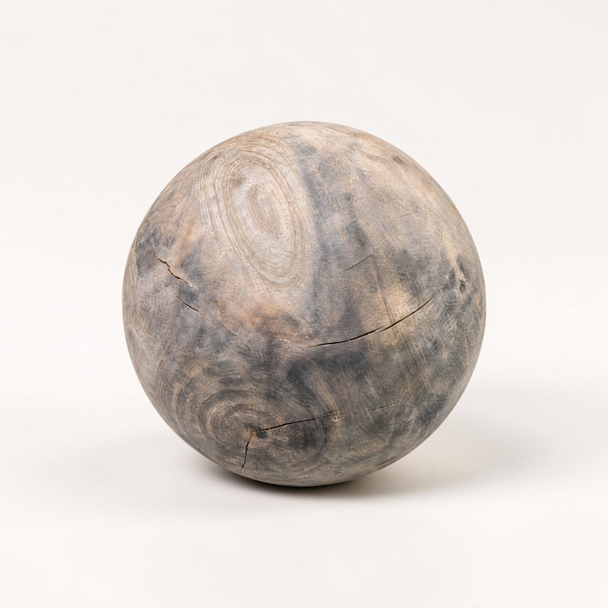 Hand Carved Mango Wood Spheres - Set of 6